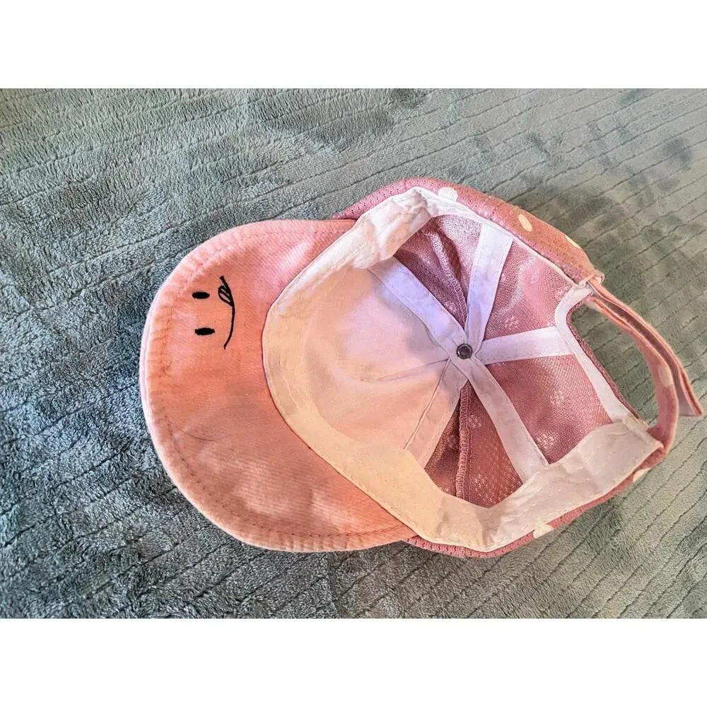 Baby Girl / Toddler Girl Baseball Cap Hat w bear ears & foldable brim (6-24m)